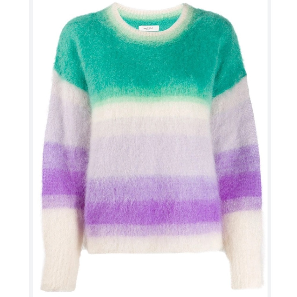 Isabel Marant Etoile Drussell Striped Mohair Blend Sweater
